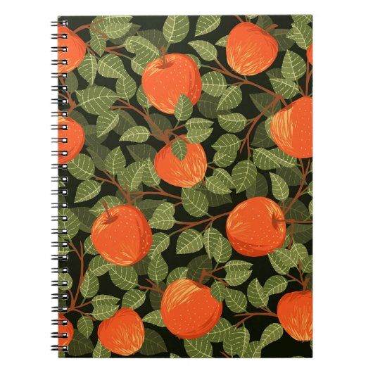 Appeloogst: groene bladeren notitieboek (Voorkant)