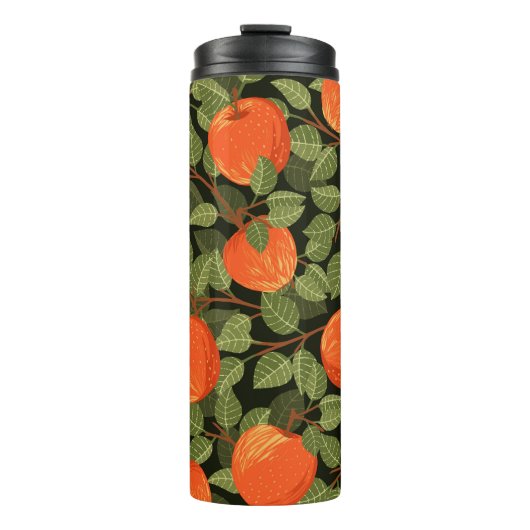Appeloogst: groene bladeren thermosbeker (Voorkant)