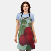 Appeloogst, rood en groen schort (Gedragen)