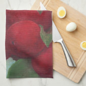 Appeloogst, rood en groen theedoek (Quarter Fold)