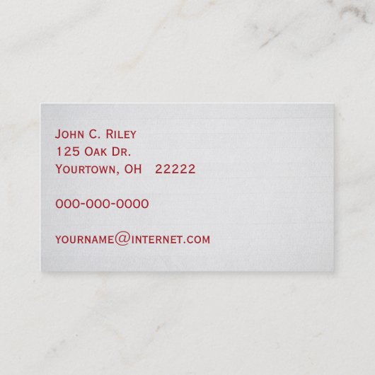 appeloogst visitekaartje (Achterkant)