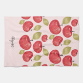 Appelpatroon Aquarel Handgeschilderd Monogram Theedoek (Horizontaal)