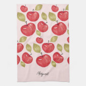 Appelpatroon Aquarel Handgeschilderd Monogram Theedoek (Verticaal)