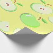 Appelpatroonvector groen cadeaupapier (Hoek)