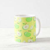 Appelpatroonvector groen koffiemok (Voorkant rechts)