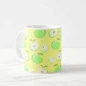 Appelpatroonvector groen koffiemok (Voorkant links)