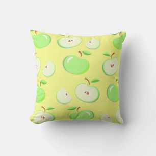 Appelpatroonvector groen kussen