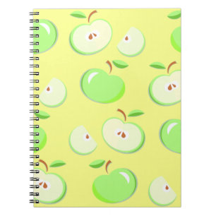 Appelpatroonvector groen notitieboek