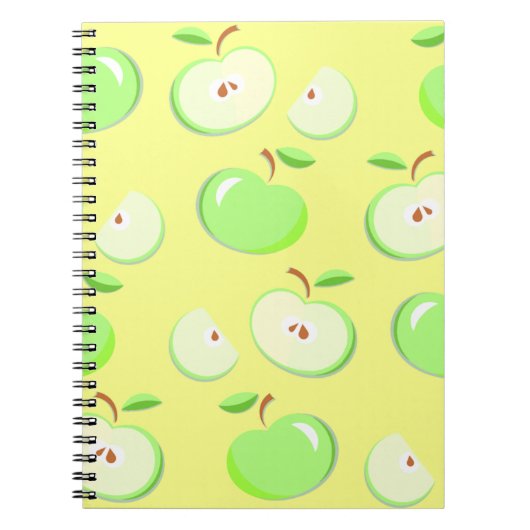 Appelpatroonvector groen notitieboek (Voorkant)