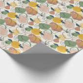 Appelperen: handgetekend patroon. cadeaupapier (Hoek)