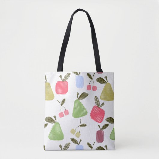 Appelperen met naadloze krasvruchten, zonder krass tote bag (Voorkant)