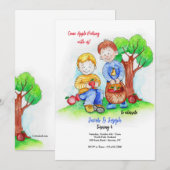 Appelpluk Jongens Uitnodiging (Voorkant / Achterkant)