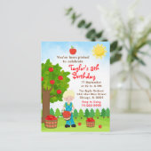 Appelpluk Verjaardag Blond Haar Jongen Ansichtkaar Briefkaart (Staand voorkant)