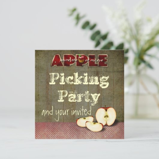 appelplukuitnodiging kaart (Staand voorkant)