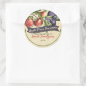 Appelpruimenjam bewaart huisconservenlabel ronde sticker (Tas)