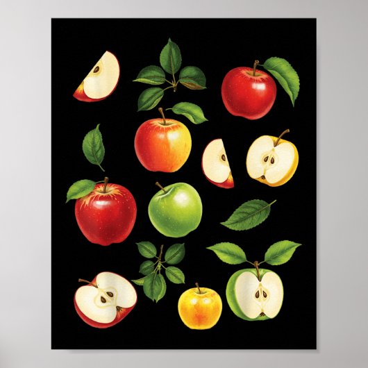Appelrassen Verschillende Soorten Appelplukker Oog Poster (Voorkant)