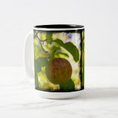 Appels 1 op zwart tweekleurige koffiemok (Voorkant links)