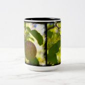 Appels 1 op zwart tweekleurige koffiemok (Center)