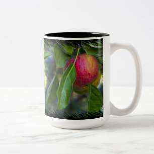 Appels 3 op zwart tweekleurige koffiemok