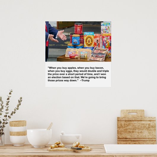 Appels, Bacon & Eggs Poster (Keuken)