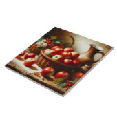 Appels Bloesems en Aardewerk Stilleven Schilderen Tegeltje (Zijkant)