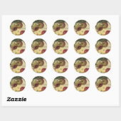 Appels Botanische  fruitillustratie Ronde Sticker (Vel)
