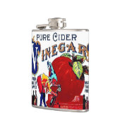  appels cider Vinegar Label Gag Gift Flask Heupfles (Links)