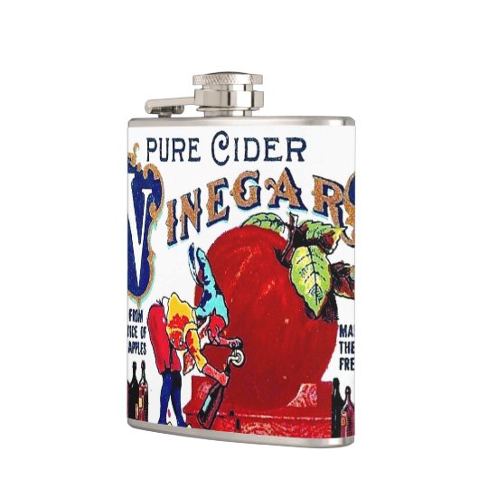  appels cider Vinegar Label Gag Gift Flask Heupfles (Links)