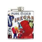  appels cider Vinegar Label Gag Gift Flask Heupfles (Voorkant)