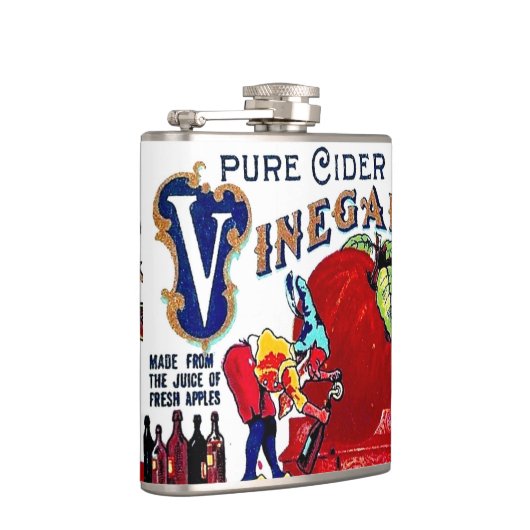 appels cider Vinegar Label Gag Gift Flask Heupfles (Rechts)