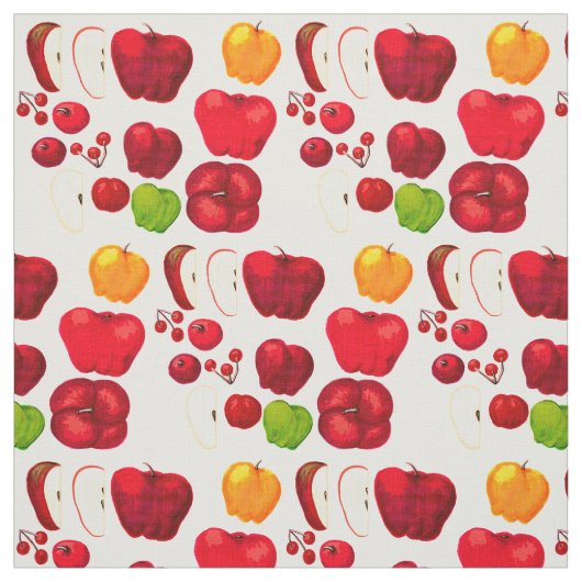 Appels & Cranberries stof (Swatch)