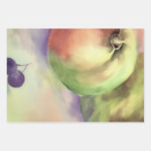 Appels Druiven Cadeauband - Fruit Oogst Inpakpapier Vel (Voorkant)