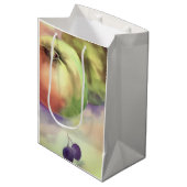 Appels Druiven Cadeauband - Fruit Oogst Medium Cadeauzakje (Voorkant Gekanteld)