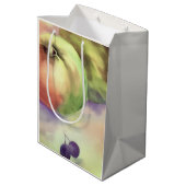 Appels Druiven Cadeauband - Fruit Oogst Medium Cadeauzakje (Achterkant Gekanteld)