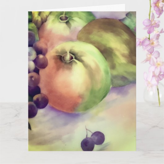 Appels Druiven Peren Geïnspireerd - Fruit Oogst Kaart (Orchidee)