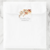 Appels en Bloesems Herfst Bruiloft Aangepaste Naam Vierkante Sticker (Tas)