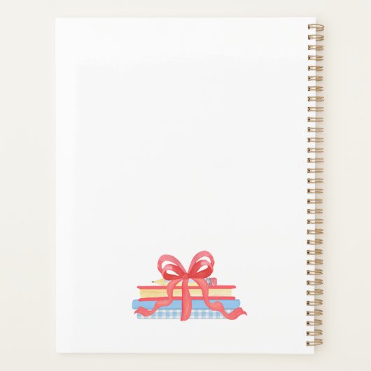 Appels en boekenschool Crest | onderwijzer Planner (Achterkant)