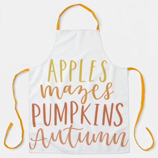 Appels en doolhoven schort (Voorkant)