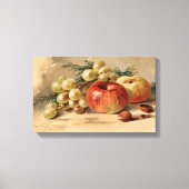 Appels en druiven Stretched Canvas Print (Voorkant)