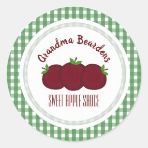 Appels En Geruite Gepersonaliseerde Labels