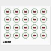 Appels en geruite gepersonaliseerde labels (Vel)