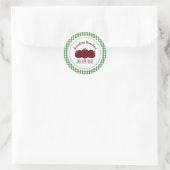 Appels en geruite gepersonaliseerde labels (Tas)