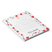 Appels en harten leraar notitieblok (Schuin)