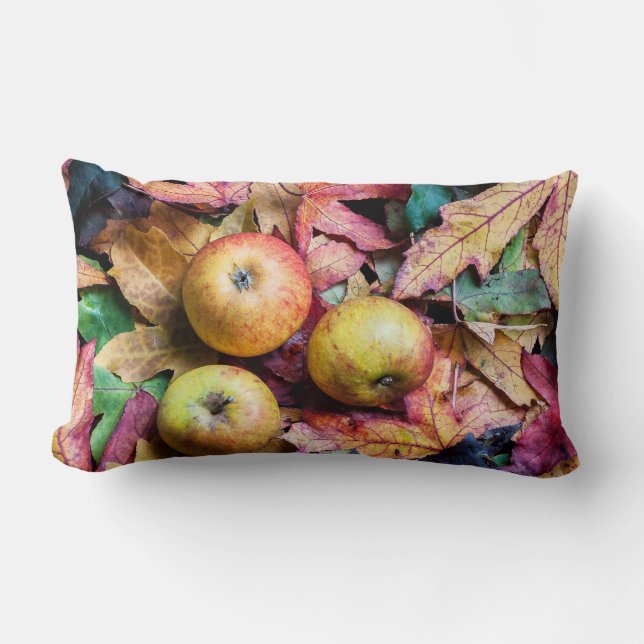 Appels en herfstbladeren kussen (Voorkant)