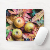 Appels en herfstbladeren muismat (Met muis)
