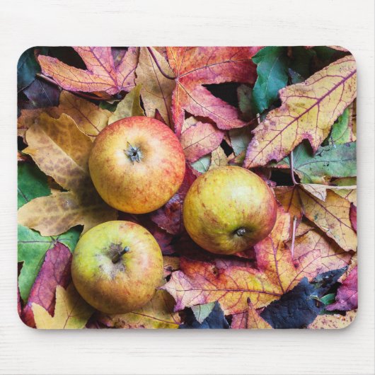 Appels en herfstbladeren muismat (Voorkant)