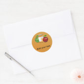 Appels en honing ronde sticker (Envelop)