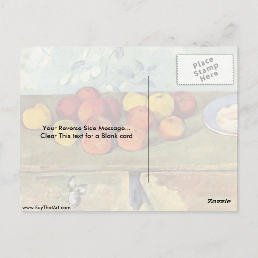 appels en koekjes leven nog steeds door Paul Cezan Briefkaart (Achterkant)