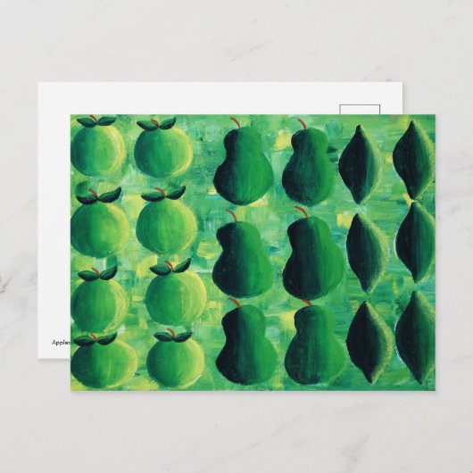 Appels en limoenen schilderen briefkaart (Voorkant / Achterkant)