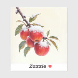 Appels en sneeuw sticker